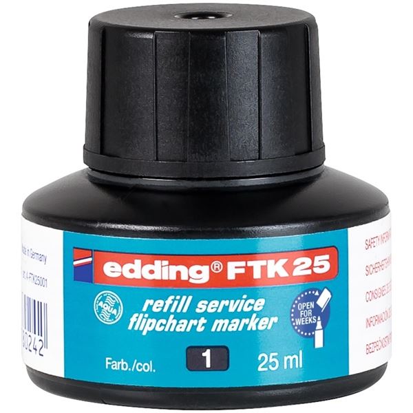 Ersatztinte für Edding FTK25 Marker, schwarz