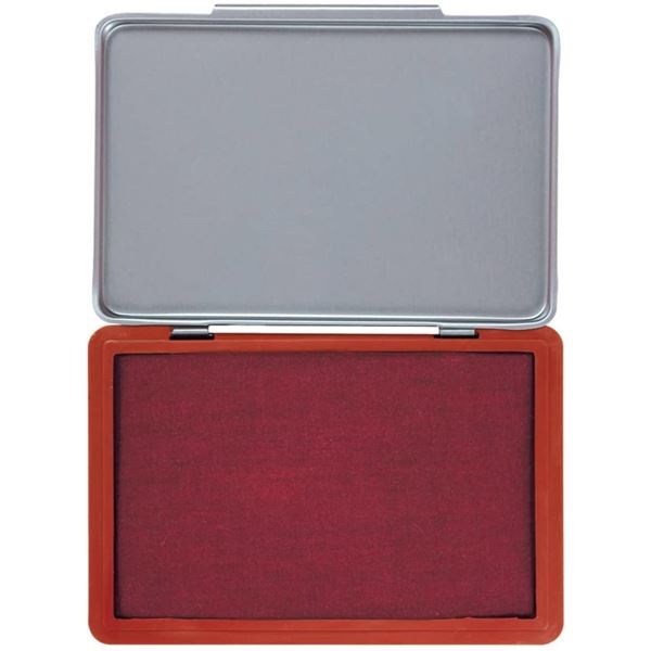 Stempelkissen, gefüllt, 11 x 7 cm, rot