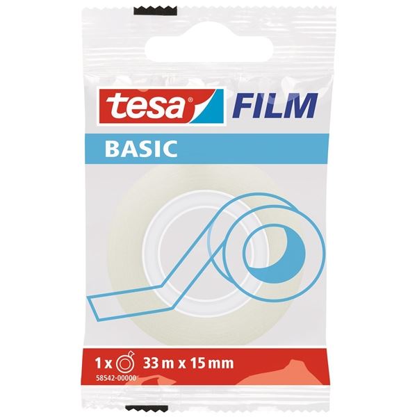 Tesa® BASIC Klebeband, 15mmx33m, transparent