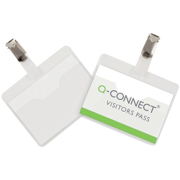 Namensschilder Connect mit Drehclip, Kunststoff, 25 Stück, 60 x 90 mm, oben offen