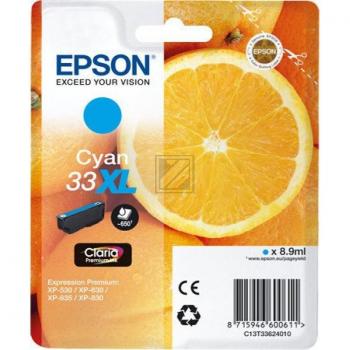 Original Epson C13T33624012 / 33XL Tinte cyan