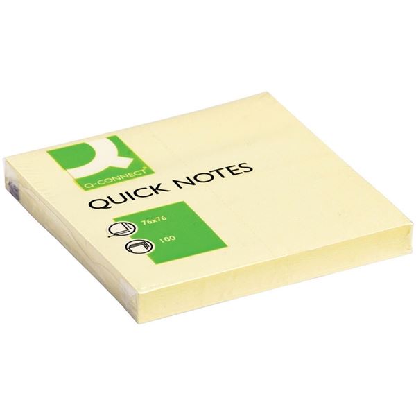 Selbstklebeblock Connect QUICK, 75 x 75 mm, gelb, 100 Blatt