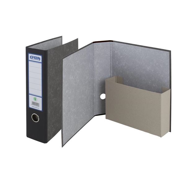 Ordner A4, 8 cm, schwarzer Marmor