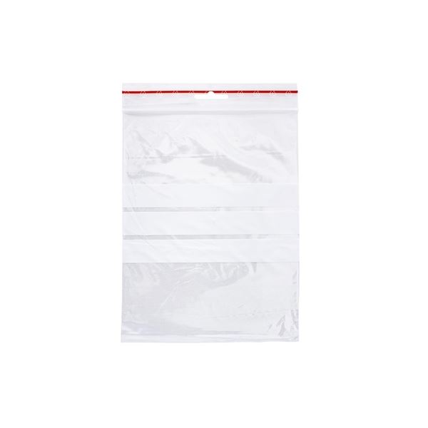 Q-Connect Schnellverschlussbeutel, 15x20 cm, 100 Stück, gestreift