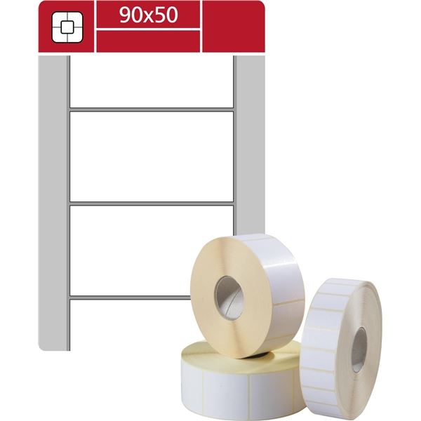 Etikettenrollen S&amp;K Label-thermo,weiß,90x50mm,1000Stück