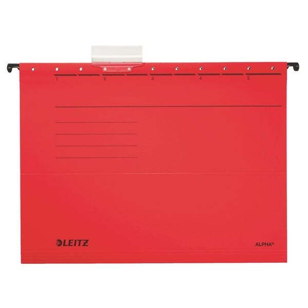 Hängende Pappteller LEITZ Alpha rot, 25 Stück