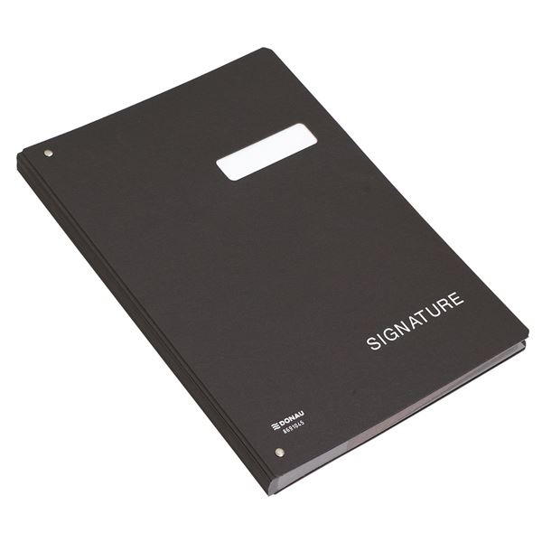 Unterschriftenheft Donau - A4, Karton, schwarz, 20 Blatt