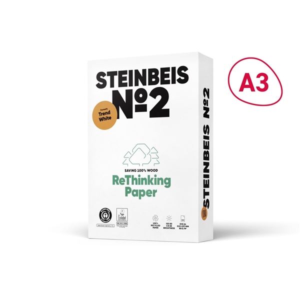 Recyclingpapier Steinbeis No.2 A3 80 g/m2,500 l.