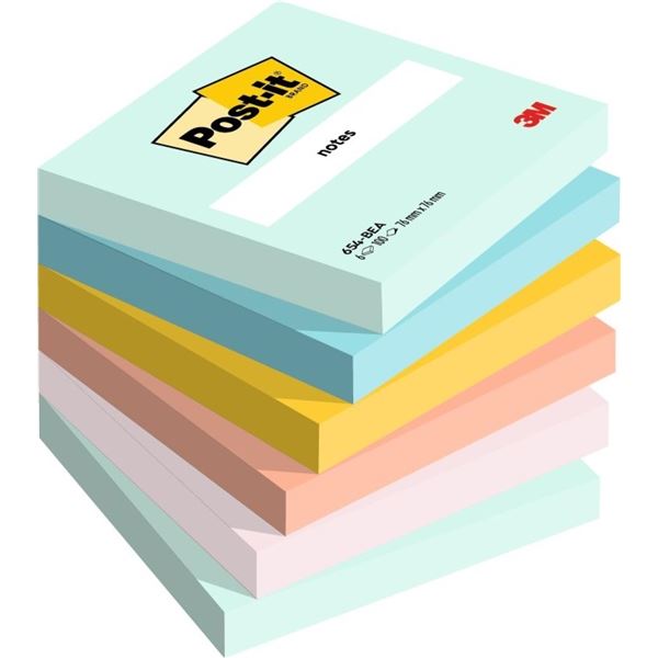 Post-it Haftnotiz, 76 x 76 mm, BEACHSIDE, 6 Stück