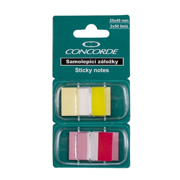 Lesezeichen Concorde, gelb,rot, 2 x 50 Lesezeichen