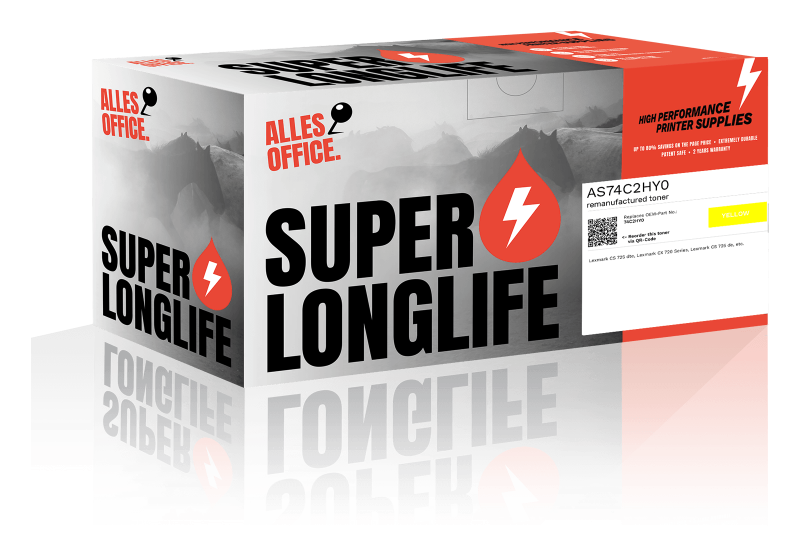 Superlonglife Lexmark 74C2HY0 Toner gelb