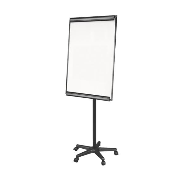 Flipchart Q-Connect magnetisch, auf Rollen, weiß