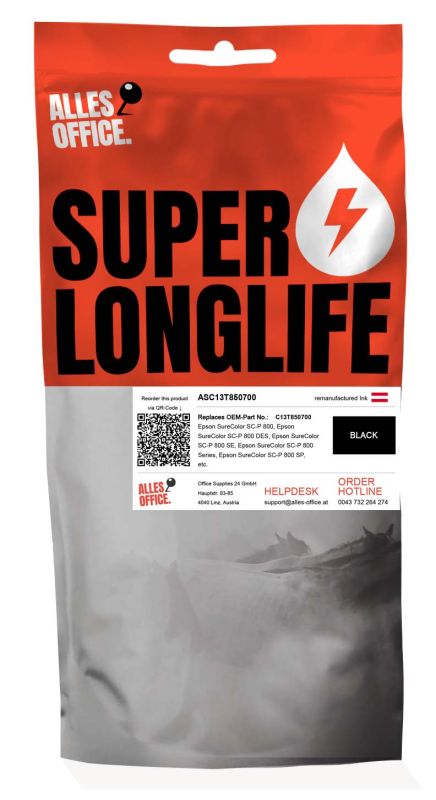 Superlonglife Epson C13T850700 / T8507 Tinte schwarz
