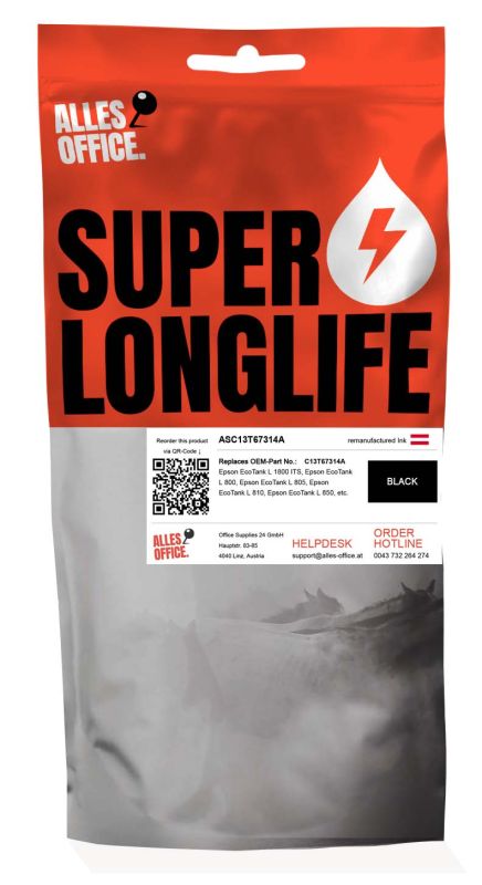 Superlonglife Epson C13T67314A / T6731 Tinte schwarz