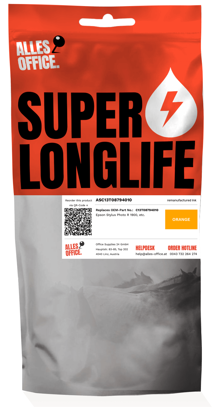 Superlonglife Epson C13T08794010 / T0879 Tinte orange