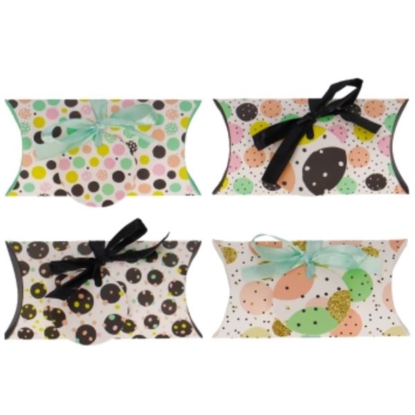 Geschenkkartons - 15 x 7 cm, gepunktet, 8 Stück