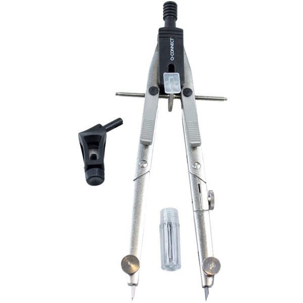 Kompass mit Schnellverschluss Connect, 170 mm, mit Adapter, mit zwei Gelenken, Tasten und Rad