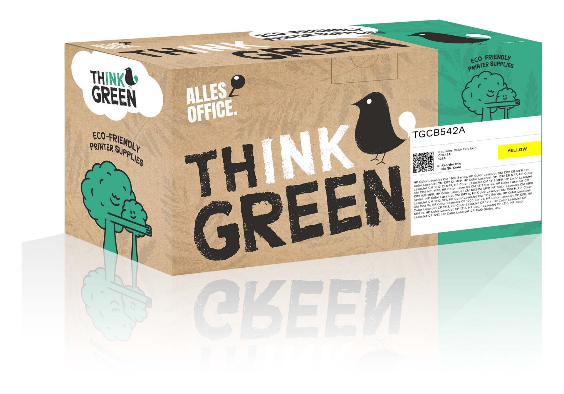 ThinkGreen HP CB542A / 125A Toner gelb