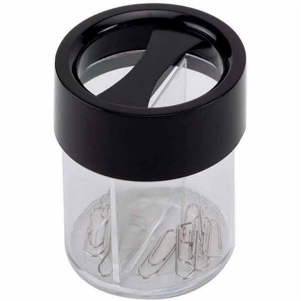 Dose für Büroklammern, groß oval, Magnet