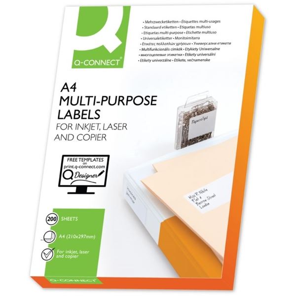 Universal-Etiketten Q-Connect-weiß,105x74mm,1600Stück