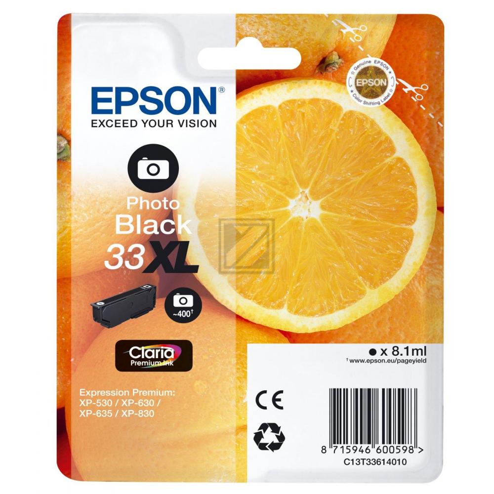 Original Epson C13T33614012 / 33XL Tinte schwarz foto