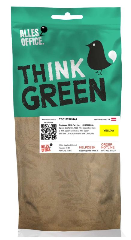 ThinkGreen Epson C13T67344A / T6734 Tinte gelb
