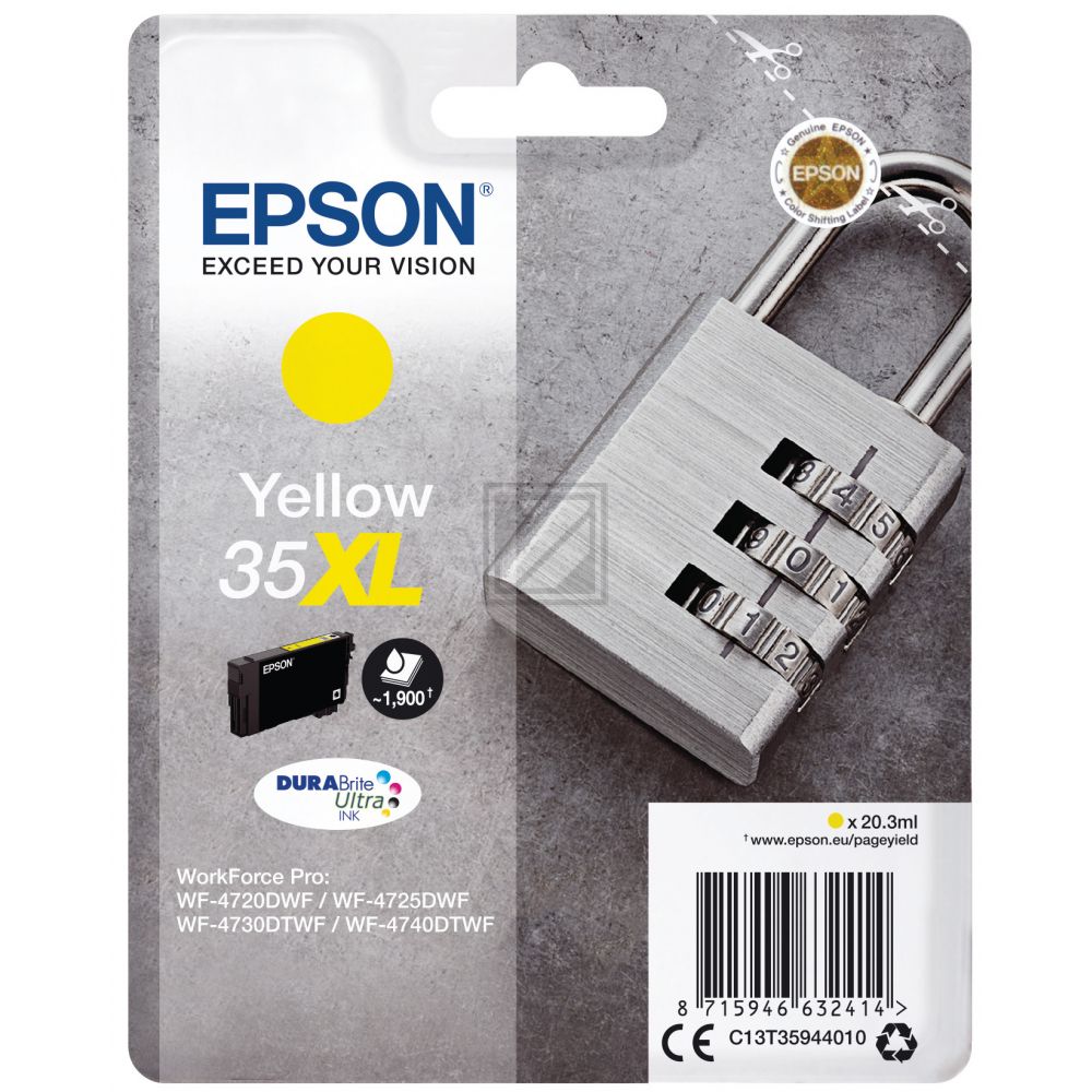 Original Epson C13T35944010 / 35XL Tinte gelb