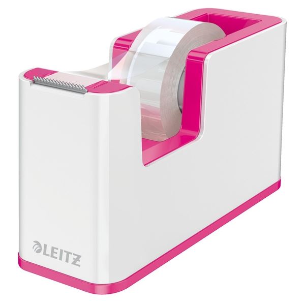 Leitz WOW Desktop Klebebandabroller, weiß/rosa