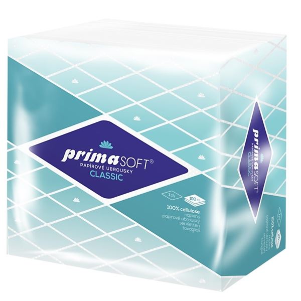Papierservietten Primasoft 100 weiß, 140g 33 x 33