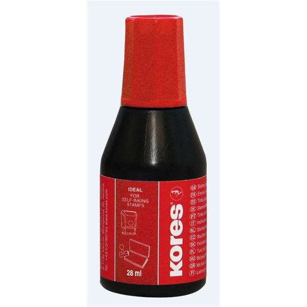 Kores Stempelfarbe, 28 ml, rot