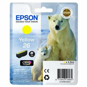 Original Epson C13T26144012 / 26 Tinte gelb