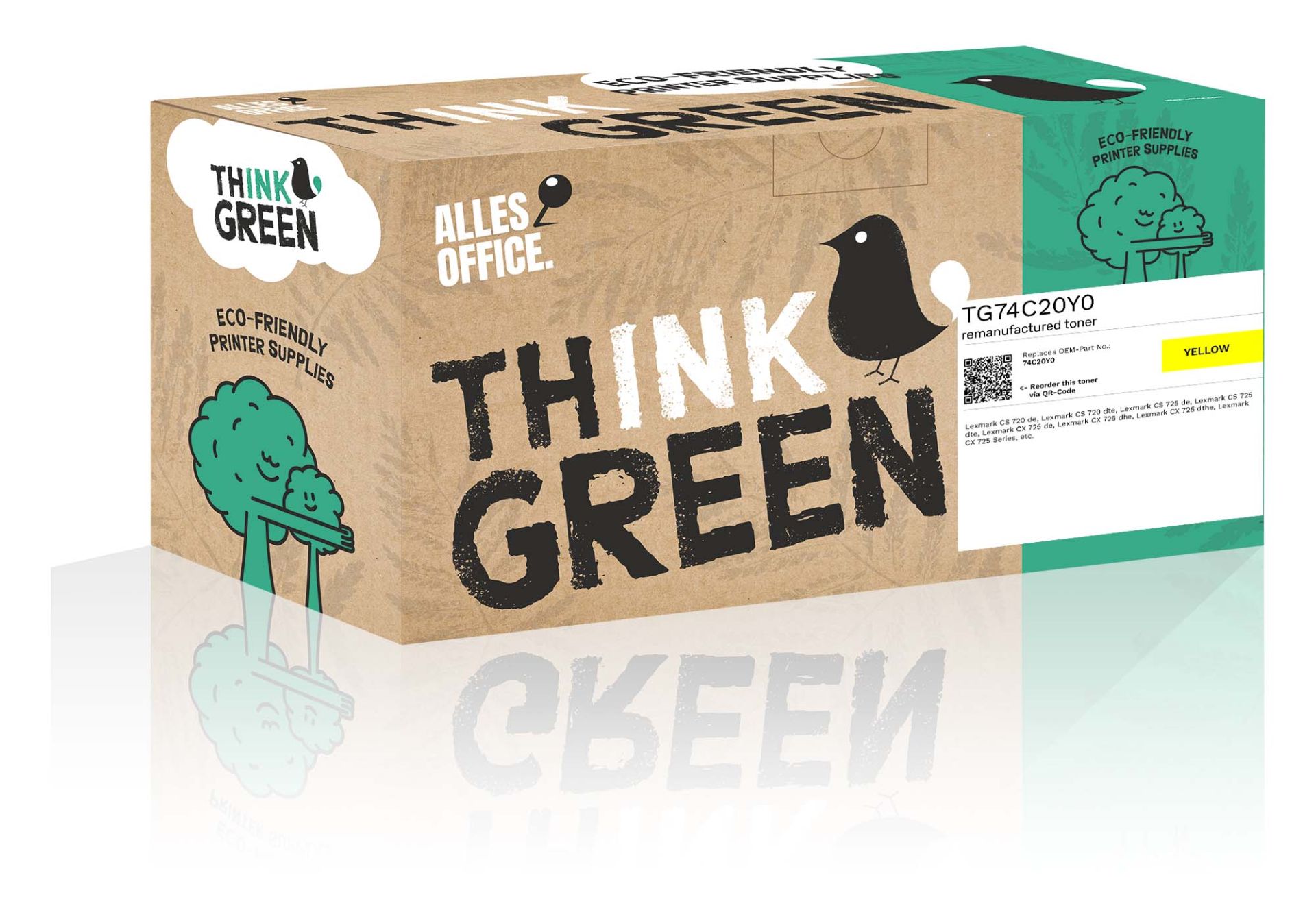 ThinkGreen Lexmark 74C20Y0 Toner gelb