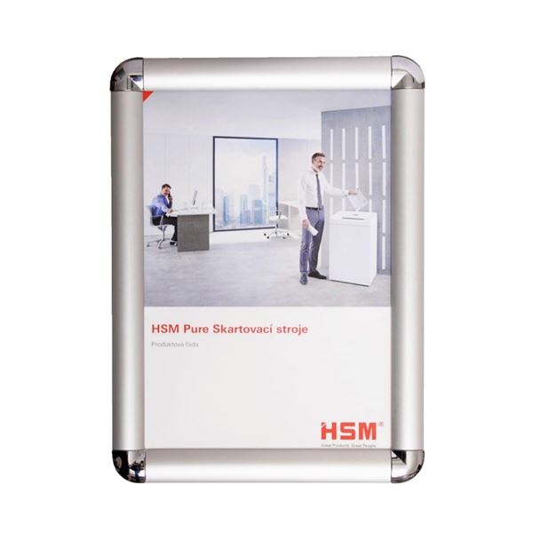 Klemmrahmen mit runden Ecken, 25 mm A5, 14,85 x 21 cm